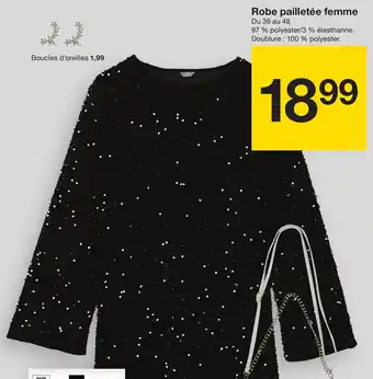 Zeeman Robe pailletée femme offre