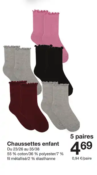 Zeeman Chaussettes enfant offre