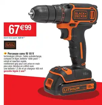 Cora x Carrefour Perceuse sans fil 18 V offre