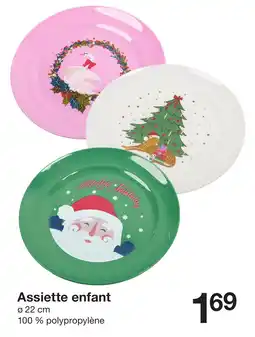 Zeeman Assiette enfant offre