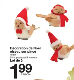 Zeeman Décoration de Noël oiseau sur pince offre
