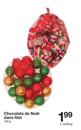 Zeeman Chocolats de noël dans filet offre