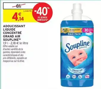 Soupline - adoucissant liquide concentré grand air