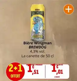 Coccinelle Supermarché Brewdog - bière wingman offre