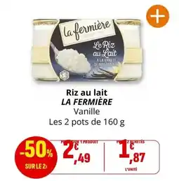 Coccinelle Supermarché La fermière - riz au lait offre