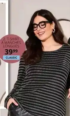 Ulla Popken T-shirt à manches longues offre