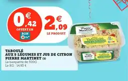 Utile PIERRE MARTINET Taboulé aux 5 légumes et jus de citron offre