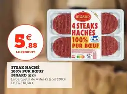 Utile BIGARD Steak haché 100% pur bœuf offre