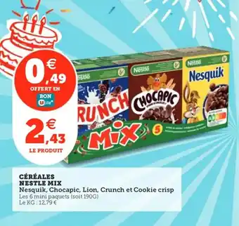 Utile Céréales nestle mix offre