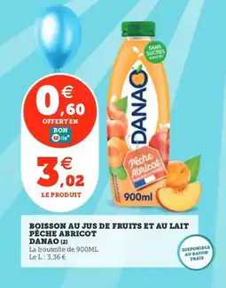 Utile DANAO Boisson au jus de fruits et au lait pêche abricot offre