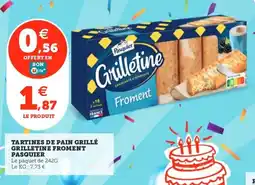 Utile PASQUIER Tartines de pain grillé grilletine froment offre