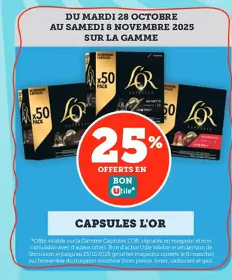 Utile L'OR Capsules offre