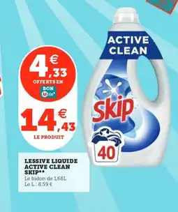 Utile SKIP Lessive liquide active clean offre