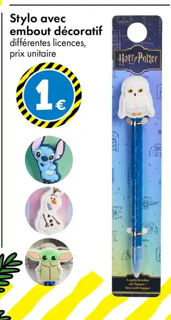 TEDi Stylo avec embout décoratif offre