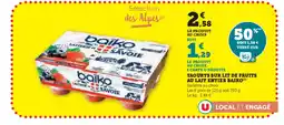 Super U BAIKO Yaourts sur lit de fruits au lait entier offre