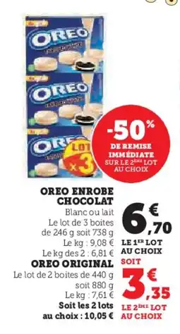 Super U OREO Enrobe chocolat offre
