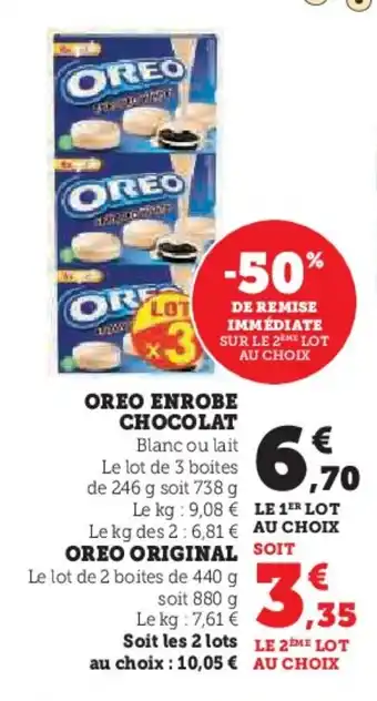Super U OREO Enrobe chocolat offre