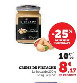 Super U Creme de pistache offre