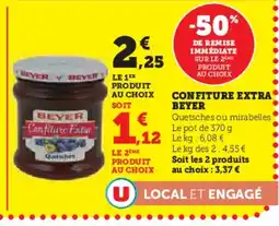 Super U BEYER Confiture extra offre