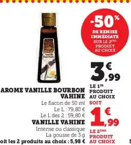 Super U VAHINE Arome vanille bourbon offre