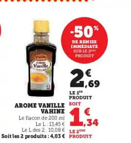 Super U VAHINE Arome vanille offre