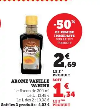 Super U VAHINE Arome vanille offre