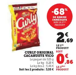 Super U CURLY Original cacahuete vico offre
