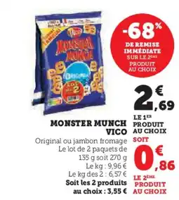 Super U VICO Monster munch offre