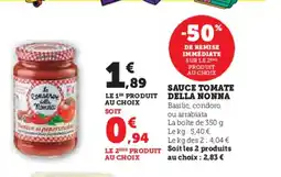 Super U DELLA NONNA Sauce tomate offre
