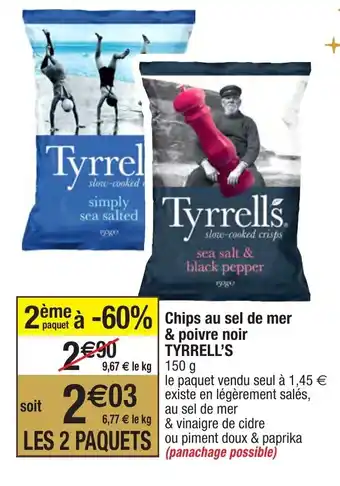 Chips au sel de mer & poivre noir Tyrrell's
