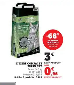 Super U FRESH CAT Litiere compacte offre
