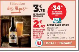 Super U FACE NORD Biere offre
