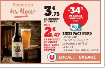 Super U FACE NORD Biere offre