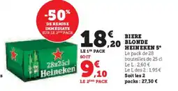Super U HEINEKEN 5° Biere blonde offre