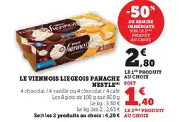 Super U NESTLE Le viennois liegeois panache offre