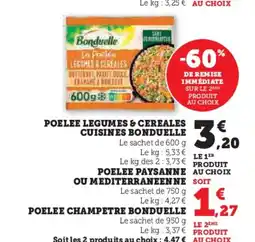 Super U BONDUELLE Poelee legumes & cereales cuisines offre
