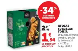 Super U YOMIA Gyozas surgeles offre