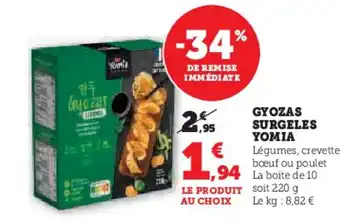 Super U YOMIA Gyozas surgeles offre