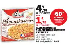 Super U KAUFFER'S Flammekueches alsaciennes surgelees offre