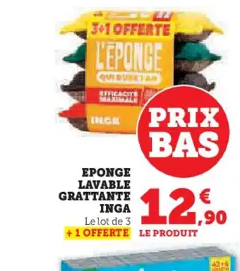 Super U INGA Eponge lavable grattante offre