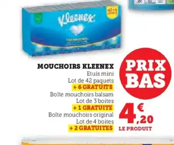 Super U KLEENEX Mouchoirs offre