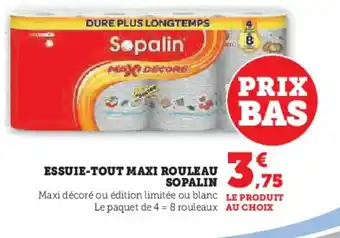 Super U SOPALIN Essuie-tout maxi rouleau offre