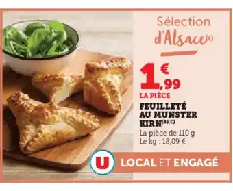Super U Feuilleté au munster kirn offre