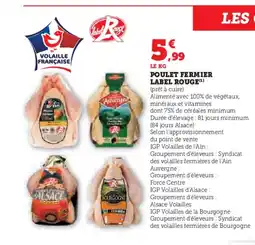 Super U Poulet fermier label rouge offre