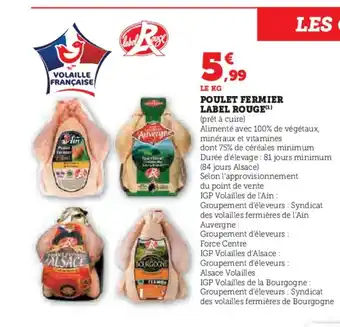 Super U Poulet fermier label rouge offre