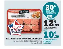Super U MADRANGE Paupiette de porc offre