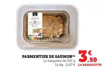 Super U Parmentier de saumon offre