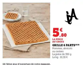 Super U Grille 6 parts offre