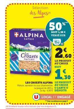 Super U ALPINA Les crozets offre