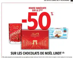 Intermarché Contact LINDT Sur les chocolats de noël offre